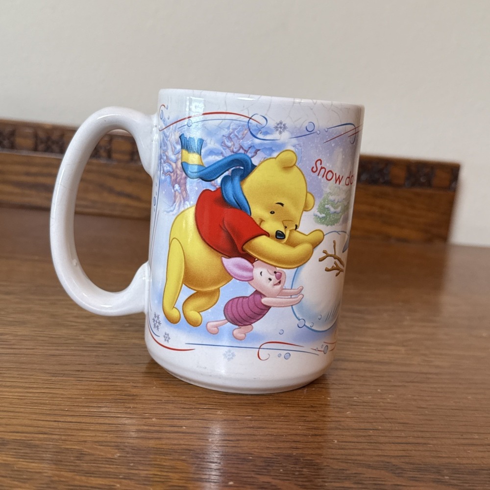 Winnie the Pooh Coffee Cup Mug Disney Snow Day Tigger Eeyore Piglet Winter
